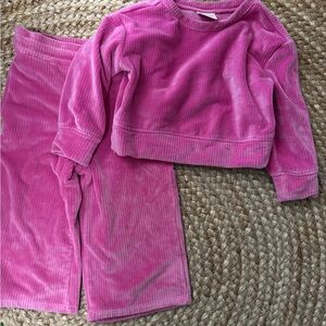 Jumping beans velour wide leg set size 2T